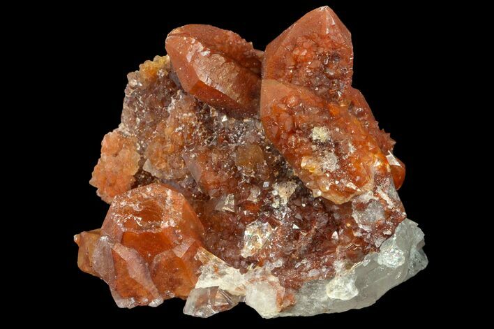 Natural, Red Quartz Crystal Cluster - Morocco #161052